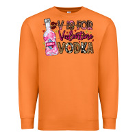Carrot V is For Valentine Vodka Premium Sweatshirt - CowhideDigitalArt