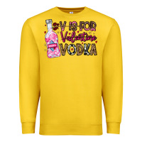 Lemon V is For Valentine Vodka Premium Sweatshirt - CowhideDigitalArt