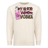 Sandshell V is For Valentine Vodka Premium Sweatshirt - CowhideDigitalArt