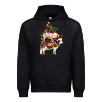 Black stacked christmas farm animals Urban Hoodie - Artiststas
