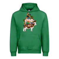 Emerald stacked christmas farm animals Urban Hoodie - Artiststas