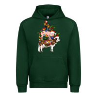 Forest Green stacked christmas farm animals Urban Hoodie - Artiststas