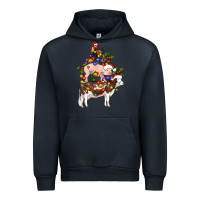 Navy stacked christmas farm animals Urban Hoodie - Artiststas