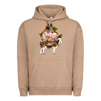 Pigment Burro stacked christmas farm animals Urban Hoodie - Artiststas