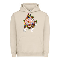 Pigment French Oak stacked christmas farm animals Urban Hoodie - Artiststas