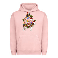 Pigment Salmon stacked christmas farm animals Urban Hoodie - Artiststas