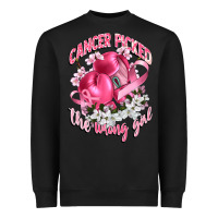 Black cancer picked the wrong girl Heavyweight Sweatshirt - CowGirlArtShop