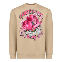 Mushroom cancer picked the wrong girl Heavyweight Sweatshirt - CowGirlArtShop
