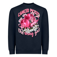 Navy cancer picked the wrong girl Heavyweight Sweatshirt - CowGirlArtShop