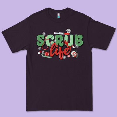 Scrub Life Premium Tee Designed By Maliassmallbusiness