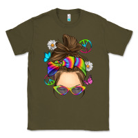Army Green messy bun tie dye Classic Tee - RanaPortraitStore