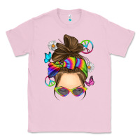 Bubblegum Pink messy bun tie dye Classic Tee - RanaPortraitStore