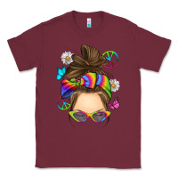 Burgundy messy bun tie dye Classic Tee - RanaPortraitStore