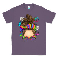 Lavender messy bun tie dye Classic Tee - RanaPortraitStore