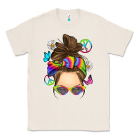 Natural messy bun tie dye Classic Tee - RanaPortraitStore