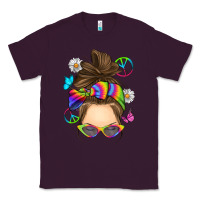 Plum messy bun tie dye Classic Tee - RanaPortraitStore