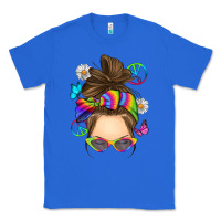 True Royal messy bun tie dye Classic Tee - RanaPortraitStore
