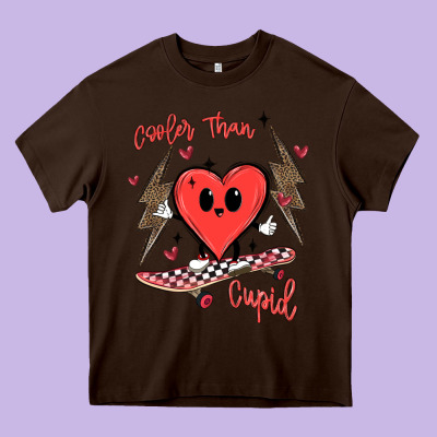 Cooler Than Cupid Heavy Core Tee Designed By Maliassmallbusiness
