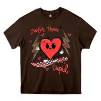Chocolate Brown cooler than cupid Heavy Core Tee - MaliasSmallBusiness