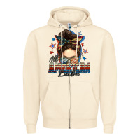 Sandshell american babe messy bun Zipper Hoodie - FaDigitalArtStudio