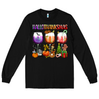 Black hallothanksmas Long Sleeve Tee - texasbilliewilder
