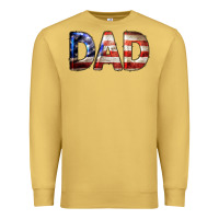 Antique Gold American Flag Dad 4th of July Premium Sweatshirt - LillyAllenDesigns