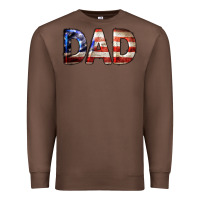Chestnut American Flag Dad 4th of July Premium Sweatshirt - LillyAllenDesigns