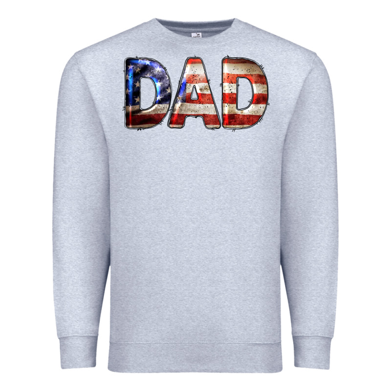 American Flag Dad 4th Of July Premium Sweatshirt by LillyAllenDesigns | Teevron