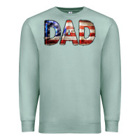 Seafoam American Flag Dad 4th of July Premium Sweatshirt - LillyAllenDesigns