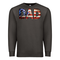 Smoke American Flag Dad 4th of July Premium Sweatshirt - LillyAllenDesigns