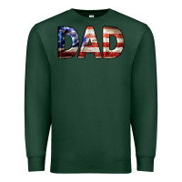 Sports Green American Flag Dad 4th of July Premium Sweatshirt - LillyAllenDesigns