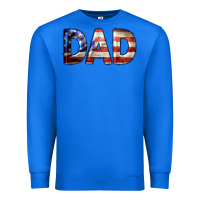 True Royal American Flag Dad 4th of July Premium Sweatshirt - LillyAllenDesigns