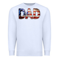 White American Flag Dad 4th of July Premium Sweatshirt - LillyAllenDesigns