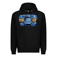 Black Back the blue Premium Hoodie - FaDigitalArtStudio