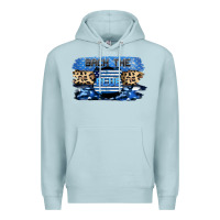 Blue Mist Back the blue Premium Hoodie - FaDigitalArtStudio