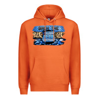 Carrot Back the blue Premium Hoodie - FaDigitalArtStudio