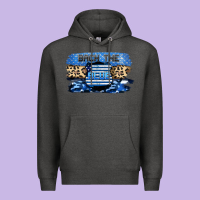 Back The Blue Premium Hoodie Designed By Fadigitalartstudio