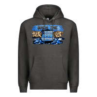 Charcoal Heather Back the blue Premium Hoodie - FaDigitalArtStudio