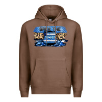 Chestnut Back the blue Premium Hoodie - FaDigitalArtStudio
