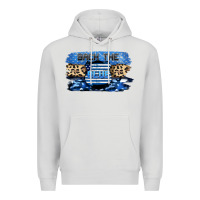 Dove Grey Back the blue Premium Hoodie - FaDigitalArtStudio