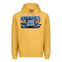 Mustard Back the blue Premium Hoodie - FaDigitalArtStudio