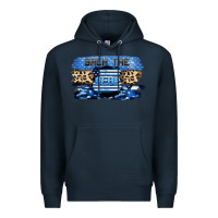 Navy Back the blue Premium Hoodie - FaDigitalArtStudio