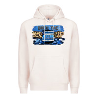 Pale Pink Back the blue Premium Hoodie - FaDigitalArtStudio