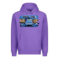 Purple Back the blue Premium Hoodie - FaDigitalArtStudio
