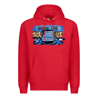 Red Back the blue Premium Hoodie - FaDigitalArtStudio