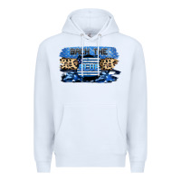 White Back the blue Premium Hoodie - FaDigitalArtStudio