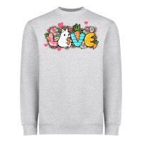 Heather Grey Love Easter Day Heavyweight Sweatshirt - HowdyJamesFarm
