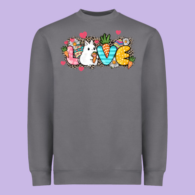 Love Easter Day Heavyweight Sweatshirt Designed By Howdyjamesfarm
