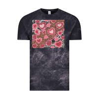 Valentine's Day Hearts With Leopard And Cowhide Vintage Tee | Teevron