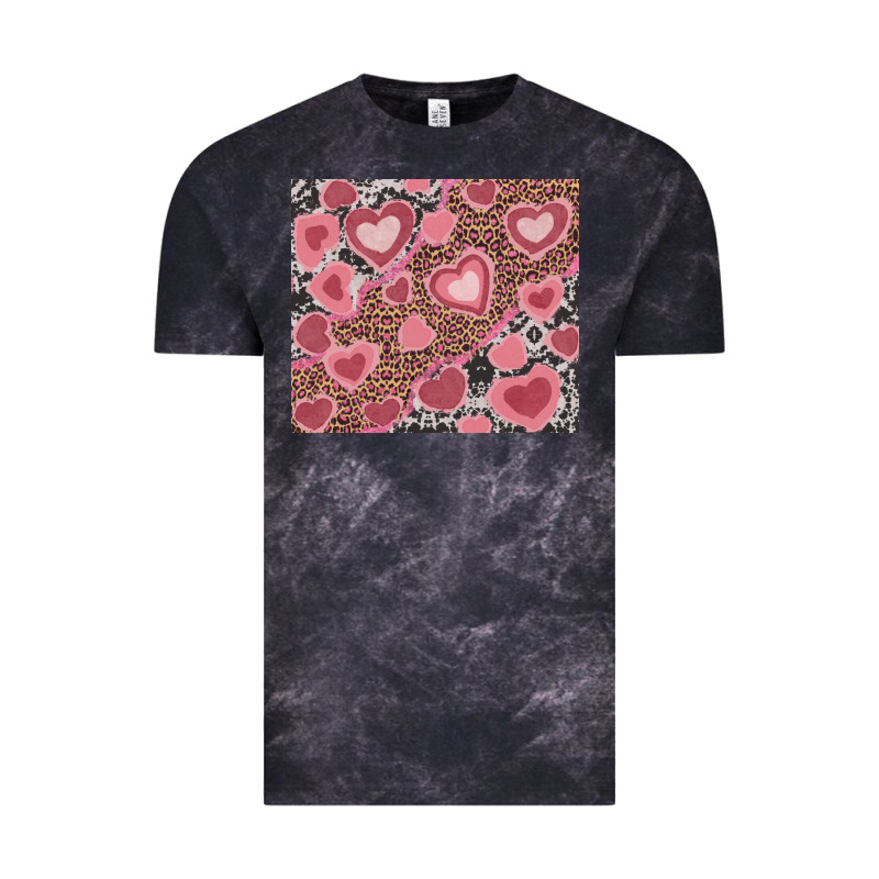 Valentine's Day Hearts With Leopard And Cowhide Vintage Tee by RanaPortraitStore | Teevron